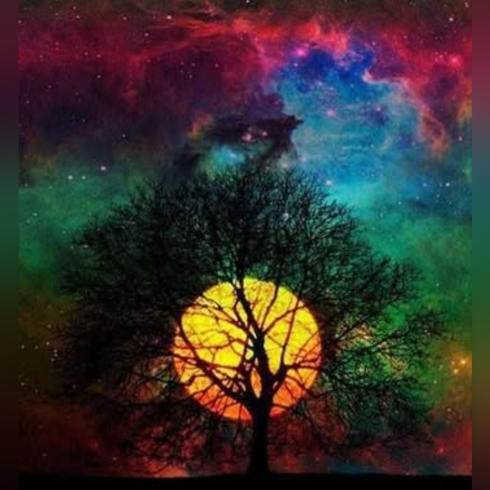 VERY COLORFUL Tapestry Featuring A "Tree of Life" Design!!!